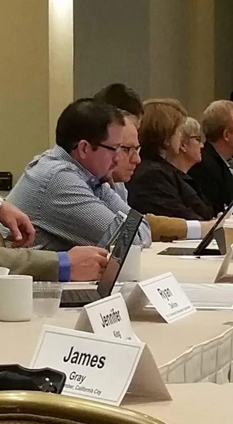 Randall Stone at a League of California Cities Municipal Policy Meeting in San Diego, California, in 2014