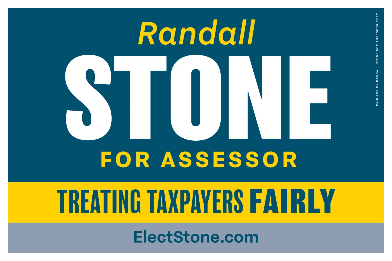 Randall Stone for Butte County Assessor campaign graphic, 2022